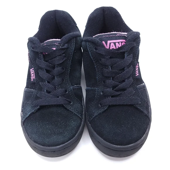 Rare Vans Widow Girls’s Black Pink Classic Skateboarding Sneakers Shoe Size 13